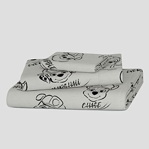 Franco Paw Patrol Kids Luxury Bedding Super Soft Premium Cotton 3 Piece Sheet Set, Twin, (Official Nickelodeon Product)