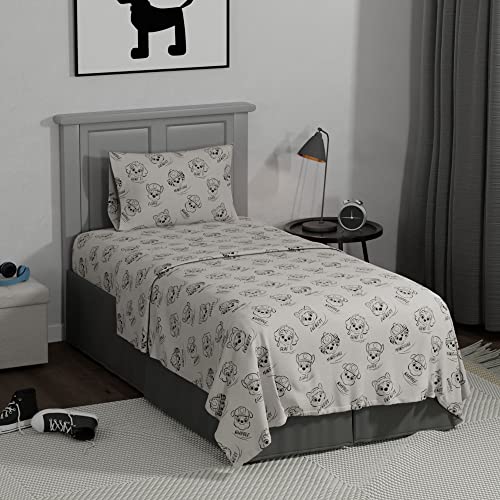 Franco Paw Patrol Kids Luxury Bedding Super Soft Premium Cotton 3 Piece Sheet Set, Twin, (Official Nickelodeon Product)