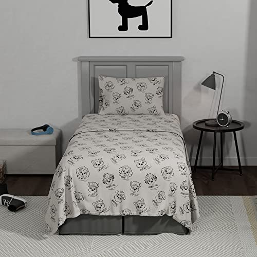 Franco Paw Patrol Kids Luxury Bedding Super Soft Premium Cotton 3 Piece Sheet Set, Twin, (Official Nickelodeon Product)