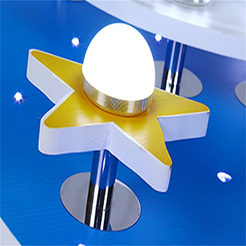 YIYIBYUS 35 Watts Modern Cartoon LED Ceiling Light Fixture Chandelier Lamp Kid's Room,LED Baby Lamp Light, Bedroom Environment, Cartoon Ceiling Lighting Lampshade,Universe, Stars, Boys and Girls