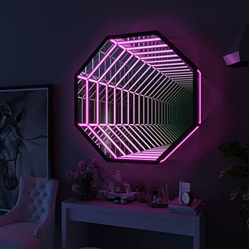 Tunnel Lamp , 3D Mirror Wall Hanging Lights ,3D Infinity Mirror Light Night Light for Christmas, Birthday Party, Kids Room, Living Room (Color:30cm)