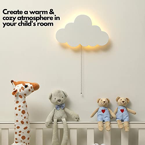Cloud Light - Floating Cloud Wall Lamp For Nursery | Cute Floating Cloud Lamp For Kids Bedroom | Battery-operated Hanging Cloud Night Lights | Cloud Lights For Bedroom | Cloud Lamp For Baby Nursery