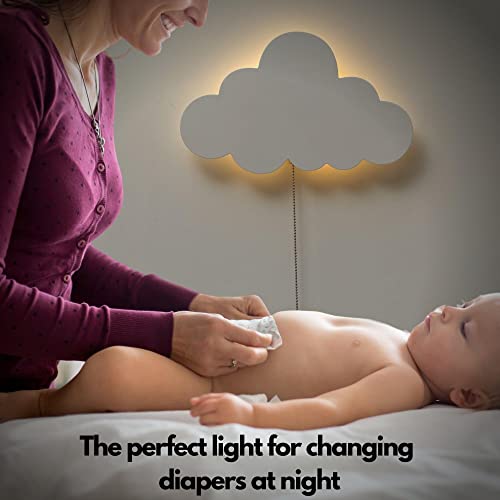 Cloud Light - Floating Cloud Wall Lamp For Nursery | Cute Floating Cloud Lamp For Kids Bedroom | Battery-operated Hanging Cloud Night Lights | Cloud Lights For Bedroom | Cloud Lamp For Baby Nursery