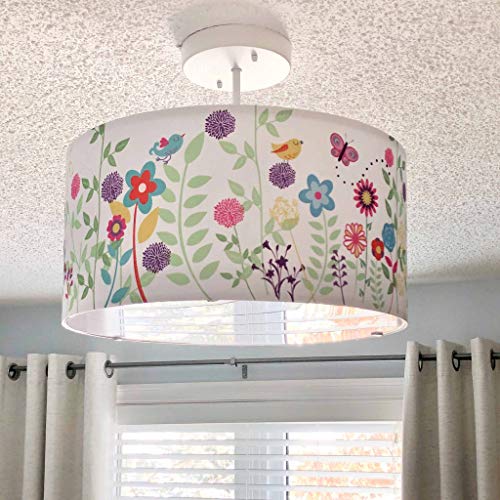 Firefly Home & Kids Lighting Flowers Birdies Semi Flush Mount Light Fixture