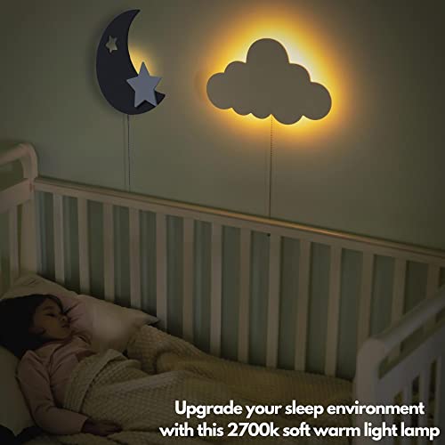 Cloud Light - Floating Cloud Wall Lamp For Nursery | Cute Floating Cloud Lamp For Kids Bedroom | Battery-operated Hanging Cloud Night Lights | Cloud Lights For Bedroom | Cloud Lamp For Baby Nursery