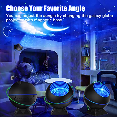 Galaxy Projector Star Projector 3 in 1 Ocean Galaxy Night Light Ceiling Projector Galaxy 360 Pro Galaxy Globe Projector 40 Lighting Modes with Remote Voice Control for Bedroom Gift for Kids Adults