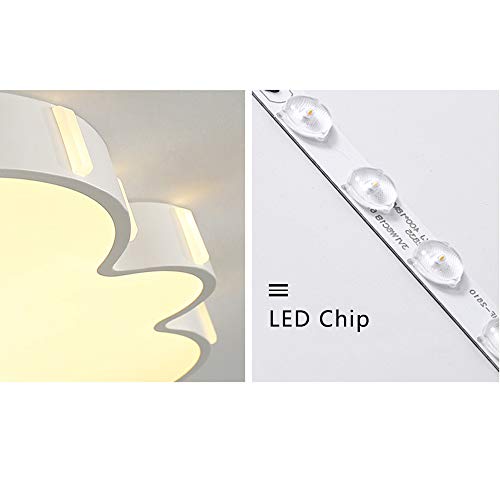 LITFAD Nordic Style Cloud LED Flush Mount Ceiling Light Baby Room Lighting Fixture Cartoon Design Ceiling Lamp with Acrylic Lampshade for Girls Bedroom,Kids Room,Children Bedroom - White Light