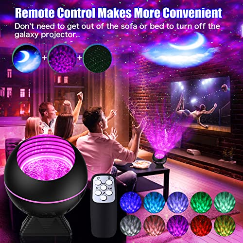 Galaxy Projector Star Projector 3 in 1 Ocean Galaxy Night Light Ceiling Projector Galaxy 360 Pro Galaxy Globe Projector 40 Lighting Modes with Remote Voice Control for Bedroom Gift for Kids Adults