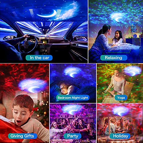 Galaxy Projector Star Projector 3 in 1 Ocean Galaxy Night Light Ceiling Projector Galaxy 360 Pro Galaxy Globe Projector 40 Lighting Modes with Remote Voice Control for Bedroom Gift for Kids Adults