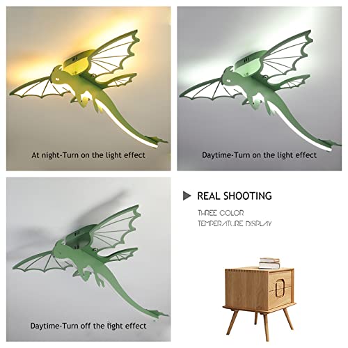 CEKUXPS Cartoon Dinosaur LED Ceiling Light Kids Flush Mount Ceiling Lamp Craetive Dinosaur Shape with Acrylic Lamp Shade Close to Ceiling Lighting Fixture for Bedroom Study Room