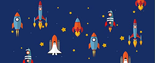 Lamp-In-A-Box Boys Space Rockets Table Lamps for Bedroom Decor, Children’s Desk Gifts, Children
