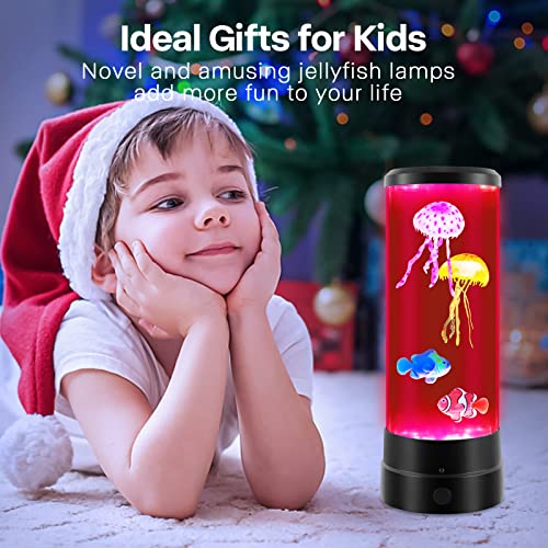 Jellyfish Lava Lamp, Color Changing Jellyfish Tank Aquarium Lamps, Bedroom Desktop Sleep Lamp, Night Light for Kids Room Decor, Relax Birthdays Christmas Gifts for Girls Boys Adults