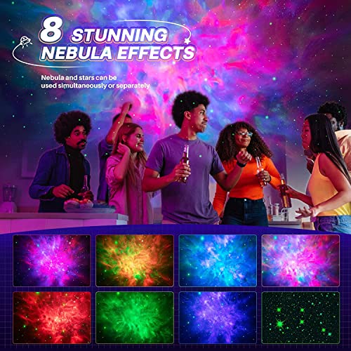 Astronaut Star Projector Night Light - Space Projector Galaxy Starry Nebula Ceiling Projection Lamp with Timer, Remote and 360°Adjustable, Gift for Kids Adults for Bedroom, Gaming Room Decor Aesthetic