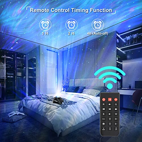 Vinwark Northern Lights Aurora Projector for Bedroom with Music Bluetooth Speaker and White Noise, Galaxy Projector, Starry Night Light Projectors for Kids Adults Gaming Room, Home Theater, Ceiling