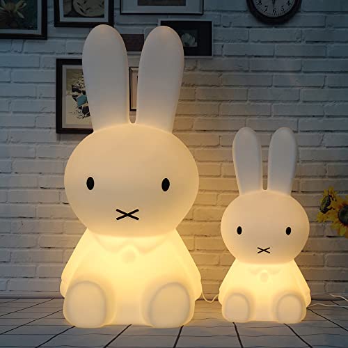 YUDA UNIQUE Cute Bunny Kids Night Light-Miffy Bunny Rabbit Light for Kids, Kawaii Colors for Bunny Lamp,16 Color Changing LED Lights Cute Lamps for Girls Baby Birthday Gifts (50cm)
