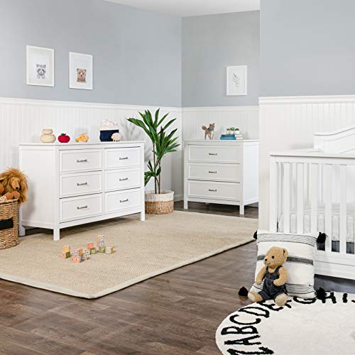 DaVinci Charlie 3-Drawer Dresser in White , 35x20x34 Inch (Pack of 1)