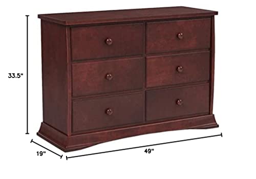 Delta Children Bentley Six Drawer Dresser, Greenguard Gold Certified, Black Cherry Espresso