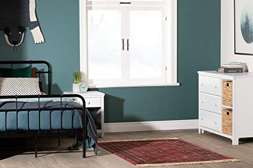 South Shore Cotton Candy 3-Drawer Dresser with Baskets, Pure White