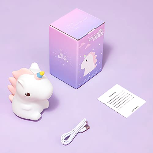 One Fire Unicorn Night Lights for Girls Bedroom,16 Colors Cute Night Light for Kids, LED Rechargeable Unicorn Lamp, Unicorns Gifts for Girls Night Light, Silicone Night Light Kids Cute Kawaii Stuff