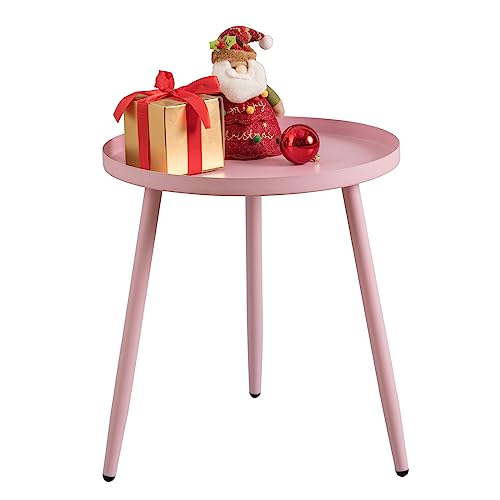 AOJEZOR Kid's Bedroom Sets,Side Table,End Tables for Living Room,Round End Tables for Small Spaces,Pink