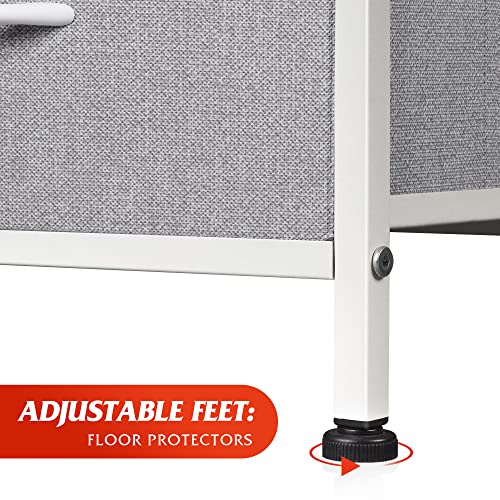 WLIVE Fabric Dresser with 8 Drawers (Gray)