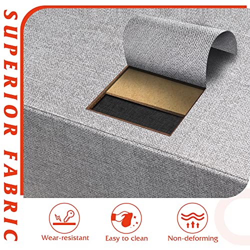 WLIVE Fabric Dresser with 8 Drawers (Gray)