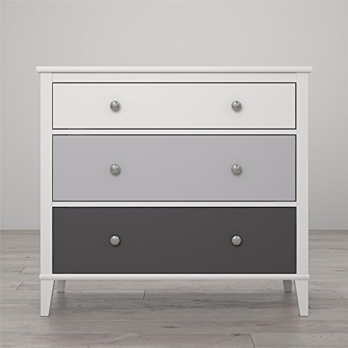 Little Seeds Monarch Hill Poppy 3 Drawer Dresser, Gray