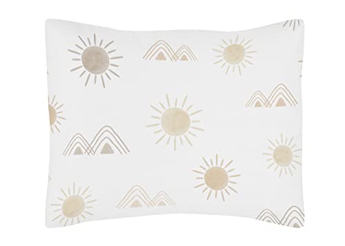 Sweet Jojo Designs Boho Desert Sun Taupe 4 pc Twin Bedding Comforter Set Boy Girl Children Neutral Tan Beige Ivory Gold Cream Off White Bohemian Mountain Nature Outdoors Geometric Minimalist Sunshine