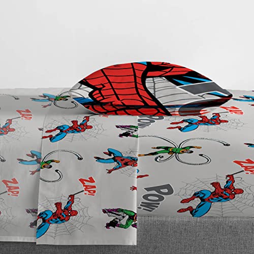 Marvel Spiderman Spidey VS 5 Piece Twin Size Bed Set - Includes Comforter & Sheet Set Bedding - Super Soft Fade Resistant Microfiber (Official Product)