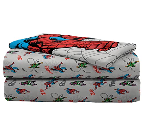 Marvel Spiderman Spidey VS 5 Piece Twin Size Bed Set - Includes Comforter & Sheet Set Bedding - Super Soft Fade Resistant Microfiber (Official Product)