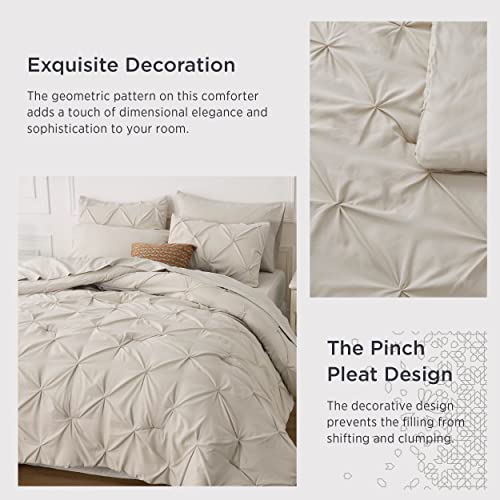 Bedsure Full Size Comforter Sets - Bedding Sets Full 7 Pieces, Bed in a Bag Beige Bed Sets with Comforter, Sheets, Pillowcases & Shams, Adult & Kids Bedding