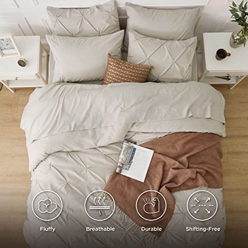 Bedsure Full Size Comforter Sets - Bedding Sets Full 7 Pieces, Bed in a Bag Beige Bed Sets with Comforter, Sheets, Pillowcases & Shams, Adult & Kids Bedding