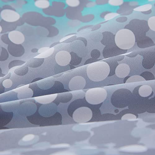 inron Aqua Glitter Comforter Sets for Girls Women,Full Size 5-Pieces Bed in a Bag Ultra Soft Microfiber Comforter and Sheet Sets, All Season Durable Bedding Set(Aqua,Full)