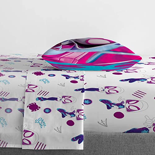 Marvel Spidey & His Amazing Friends Ghost Spider Gwen 5 Piece Twin Bed Set - Bedding Includes Comforter & Sheet Set - Super Soft Fade Resistant Microfiber