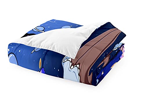 CAFCIOYG African American Black Girl Comforter Set Twin Comforter Set for Girls Kids Comforter Sets for Girls Girls Twin Bedding Blue,1 Comforter with 1 Pillowcase