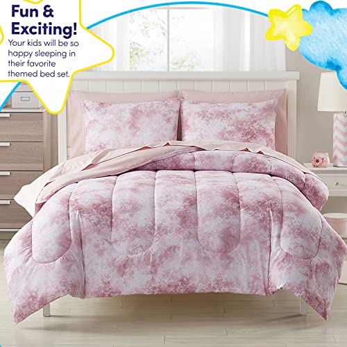 Kids Bedding Set Bed in a Bag for Boys and Girls Toddlers Printed Sheet Set and Comforter , Full, Waterbury Marble