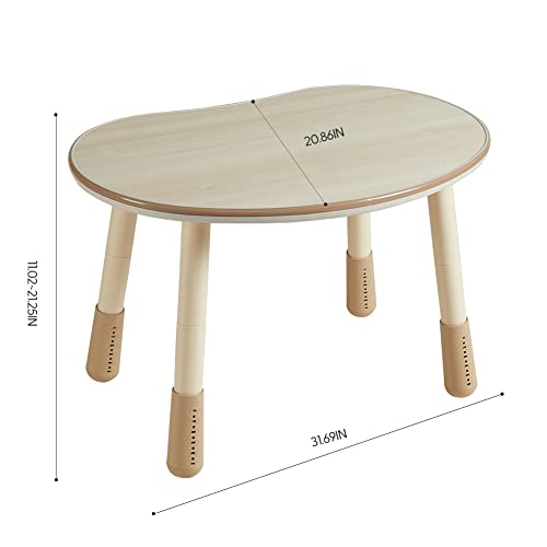 DIOSHOME Kid Table, Doodleable Kid Activity Table, Height Adjustable Kid Play Table. Suitable for Boys and Girls Under 10 Years Old.