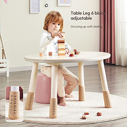 DIOSHOME Kid Table, Doodleable Kid Activity Table, Height Adjustable Kid Play Table. Suitable for Boys and Girls Under 10 Years Old.