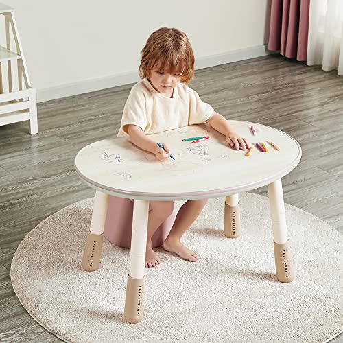 DIOSHOME Kid Table, Doodleable Kid Activity Table, Height Adjustable Kid Play Table. Suitable for Boys and Girls Under 10 Years Old.