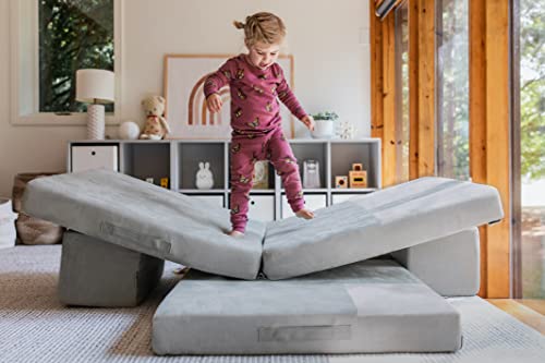 The Figgy Waterproof Play Couch Base Set 7 Piece Indoor Climbing Toy, Playroom Furniture, Kids Fort, or Kids Bedroom Furniture. Montessori-Inspired Kids Modular Sofa.
