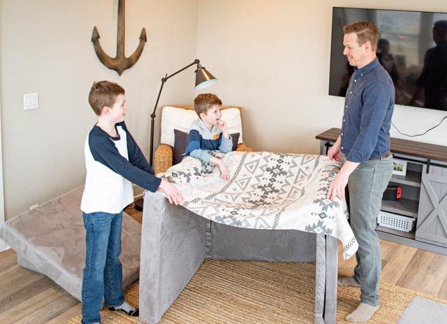 The Figgy Waterproof Play Couch Base Set 7 Piece Indoor Climbing Toy, Playroom Furniture, Kids Fort, or Kids Bedroom Furniture. Montessori-Inspired Kids Modular Sofa.