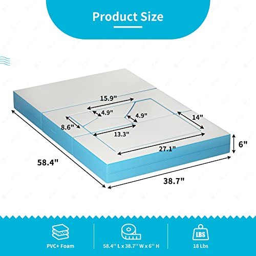 linor Kids Couch Sofa Modular Toddler Couch for Bedroom Playroom, 8 Pcs Fold Out Couch Play Set for Imaginative Kids, Creative Baby Couch Children Convertible Sofa for Activity Center (Blue)