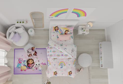 Franco Gabby's Dollhouse Kids Bedding Super Soft Comforter and Sheet Set with Sham, 5 Piece Twin Size, (Official Licensed Product)