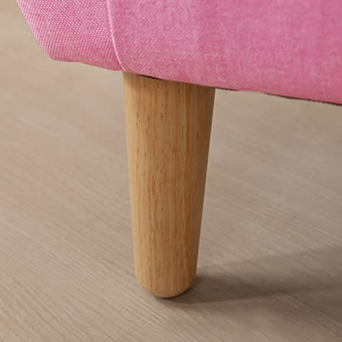 Kids Sofa Couch/Big Kids Couch/Linen Fabric 2-Seater Upholstered Bbay Sofa Chair/Ideal Children Gift for Girls & Boys (30-Inch) (Pink)