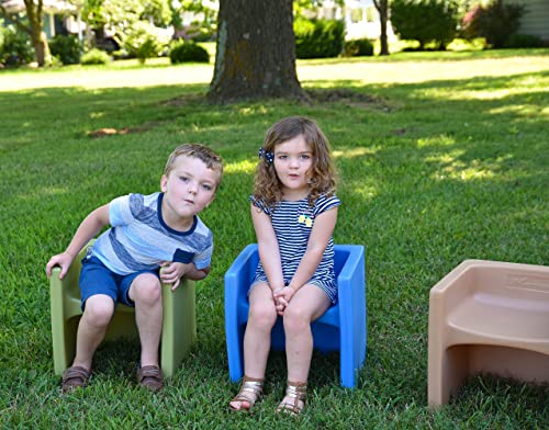 Children's Factory-CF910-013 Cube Chair for Kids, Flexible Seating Classroom Furniture for Daycare/Playroom/Homeschool, Indoor/Outdoor Toddler Chair, Sky Blue