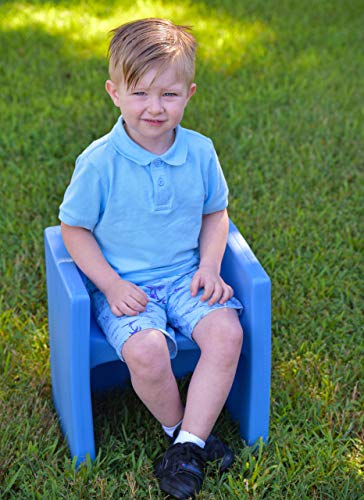 Children's Factory-CF910-013 Cube Chair for Kids, Flexible Seating Classroom Furniture for Daycare/Playroom/Homeschool, Indoor/Outdoor Toddler Chair, Sky Blue