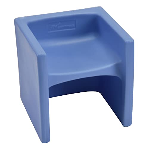Children's Factory-CF910-013 Cube Chair for Kids, Flexible Seating Classroom Furniture for Daycare/Playroom/Homeschool, Indoor/Outdoor Toddler Chair, Sky Blue