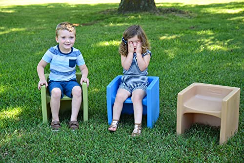 Children's Factory-CF910-013 Cube Chair for Kids, Flexible Seating Classroom Furniture for Daycare/Playroom/Homeschool, Indoor/Outdoor Toddler Chair, Sky Blue