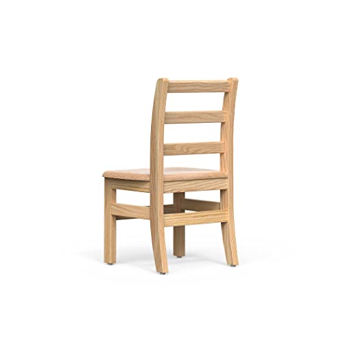 Foundations Little Scholar Wooden Kids Chairs 2-Pack, Solid Oak Hardwood, Fully-Assembled for School Classroom Seating, Made in USA (12 Inch Seat Height, Ages 6-8)