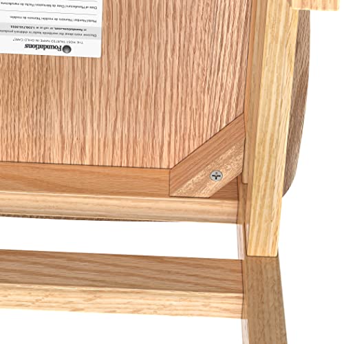 Foundations Little Scholar Wooden Kids Chairs 2-Pack, Solid Oak Hardwood, Fully-Assembled for School Classroom Seating, Made in USA (12 Inch Seat Height, Ages 6-8)